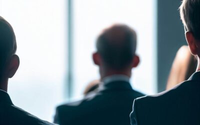 three men wearing suits in a board meeting