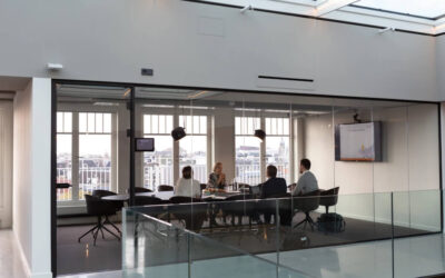 A meeting in a board room