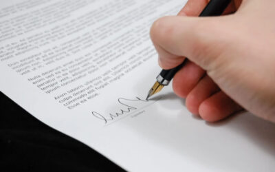 Person signing a document