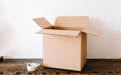 Cardboard Box of Work Belongings