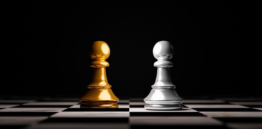 Chess Pawns Representing a 50:50 Shareholder Deadlock