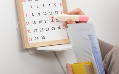 Calendar Showing End Date of Temporary Work Contract