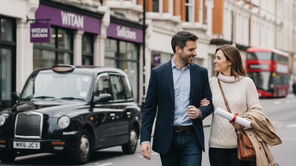 Couple Leaving Witan Solicitors