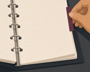 A binder with a purple tab marking the page, representing the z clause in an NEC contract amendment